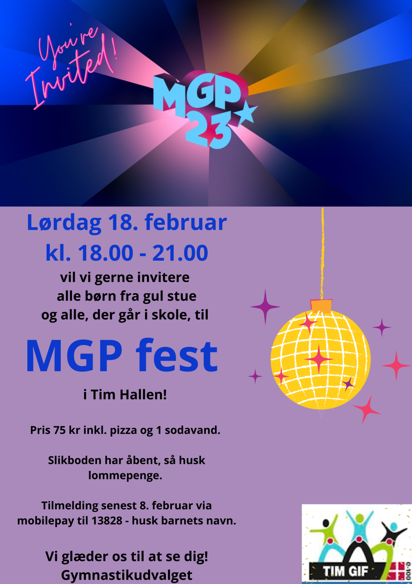 MGP plakat 2023 Velkommen Tim Sogn